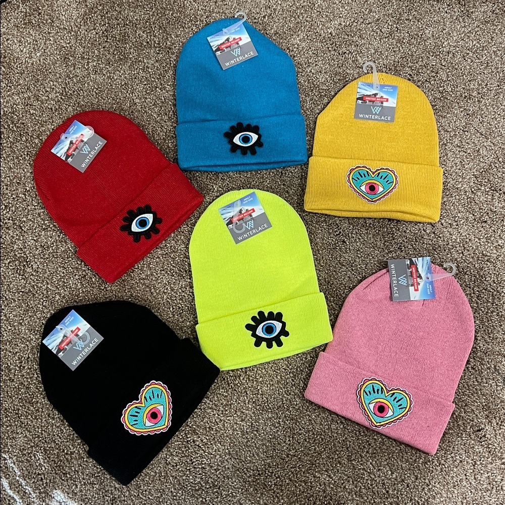 Custom Evil Eye Winterlace Beanie Hat